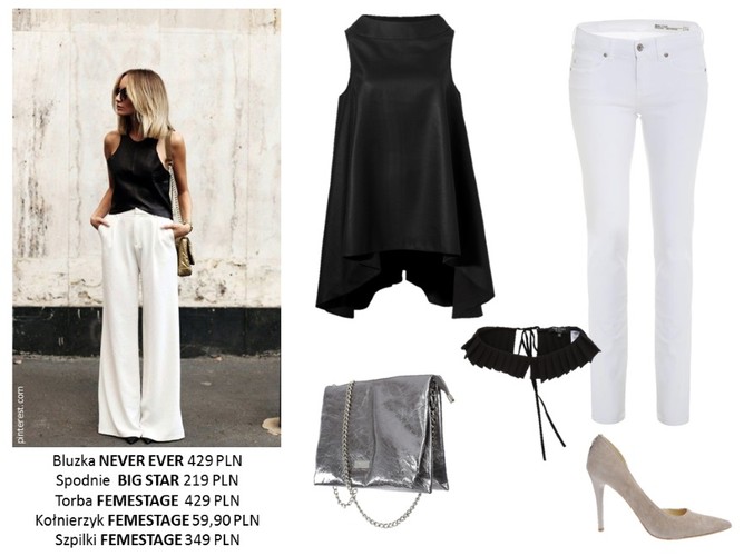 STYLIZACJE z białymi spodniami