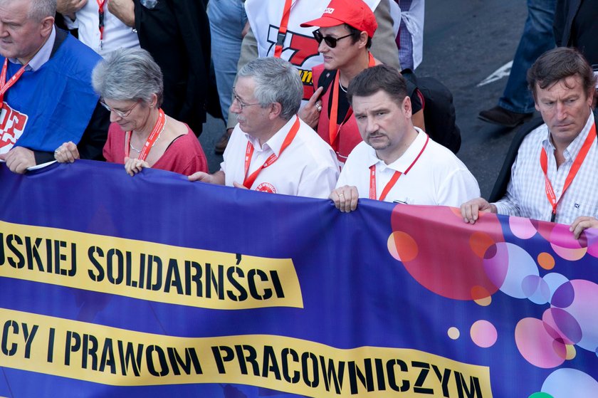 Manifestacja związków zawodowych