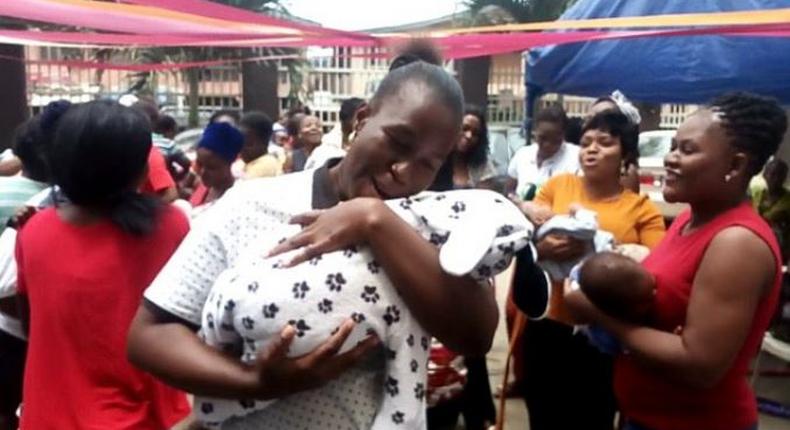 Breastfeeding mothers in Lagos (NAN)