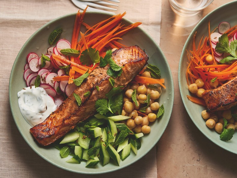 Tandoori salmon with added chickpeas from Every Bite Counts.Rob Hobson