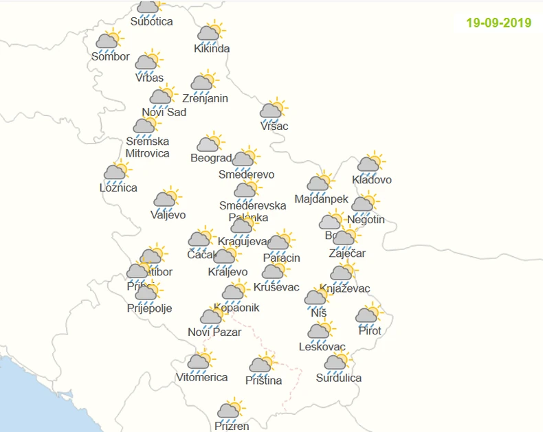 U četvrtak će izgleda za kišu biti u gotovo svim krajevima zemlje