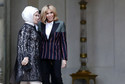 Brigitte Macron gościła w Pałacu Elizejskim pierwszą damę Turcji - Emine Erdogan