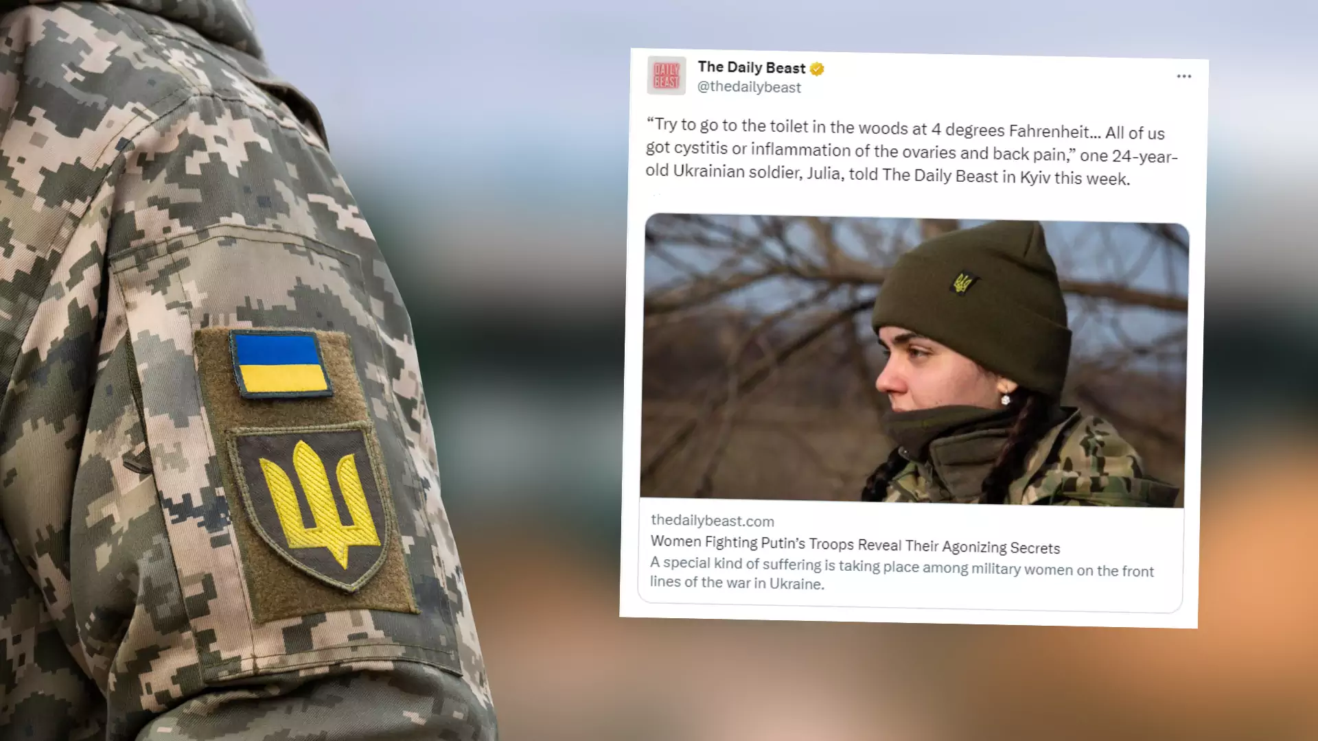 Piekło ukraińskich żołnierek. "Walczą kobiety w ciąży, dopóki nie są w siódmym miesiącu"