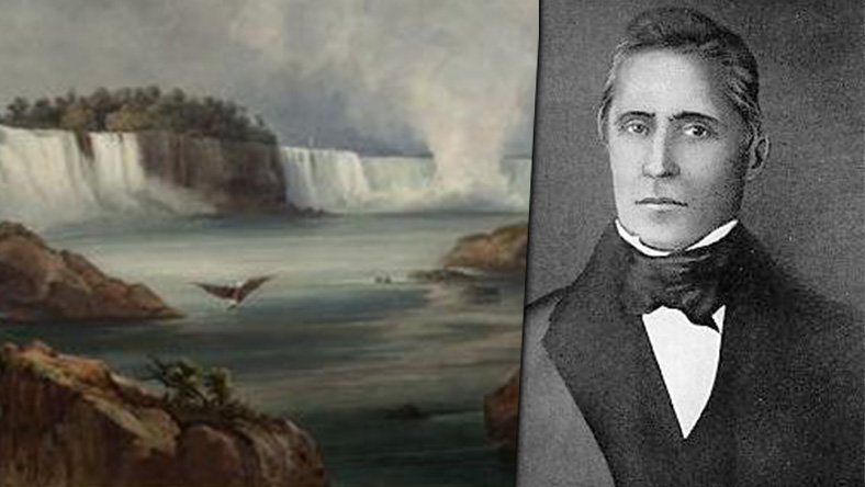 Wodospad Niagara (akwatinta autorstwa Karla Bodmera, ok. 1832 r.) / Paweł Edmund Strzelecki