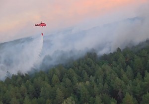 Deliblatska peščara gašenje požara iz helikoptera
