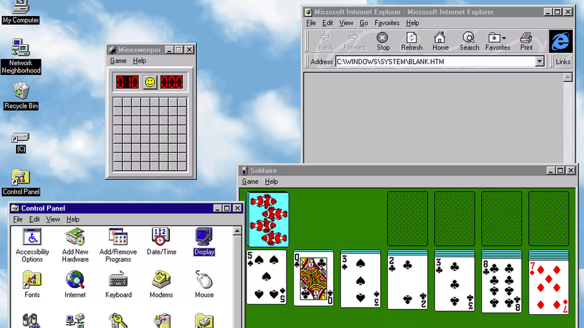 Pamiętacie Windows 95? Powrócił jako aplikacja. Tak, jest tam Saper i Pasjans
