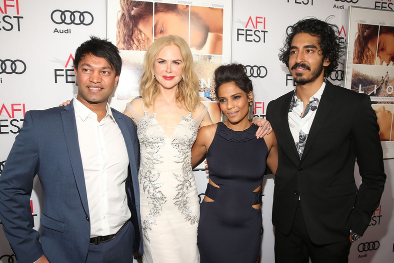 Nicole Kidman, Dev Patel, Priyanka Bose, Saroo Brierley na premierze filmu "Lion. Droga do domu"