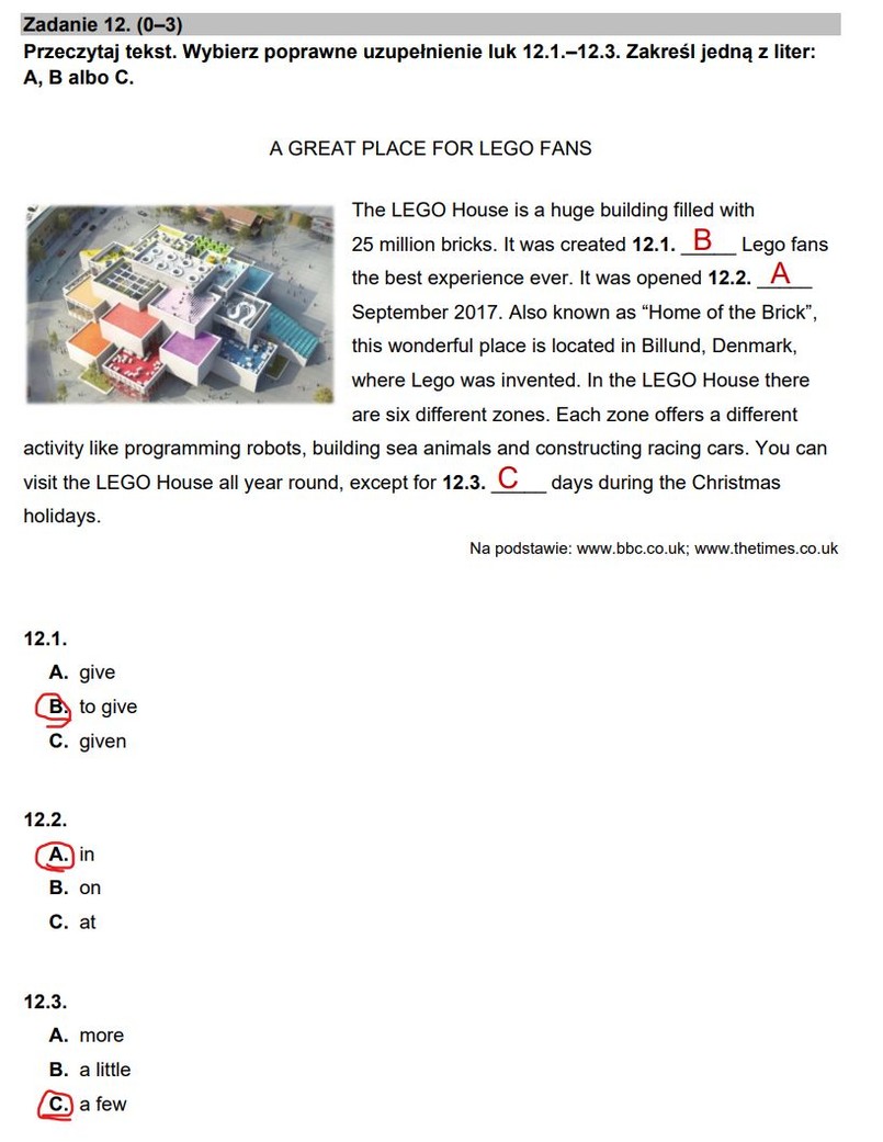 Egzamin ósmoklasisty 2023. Język angielski. Zadanie 12