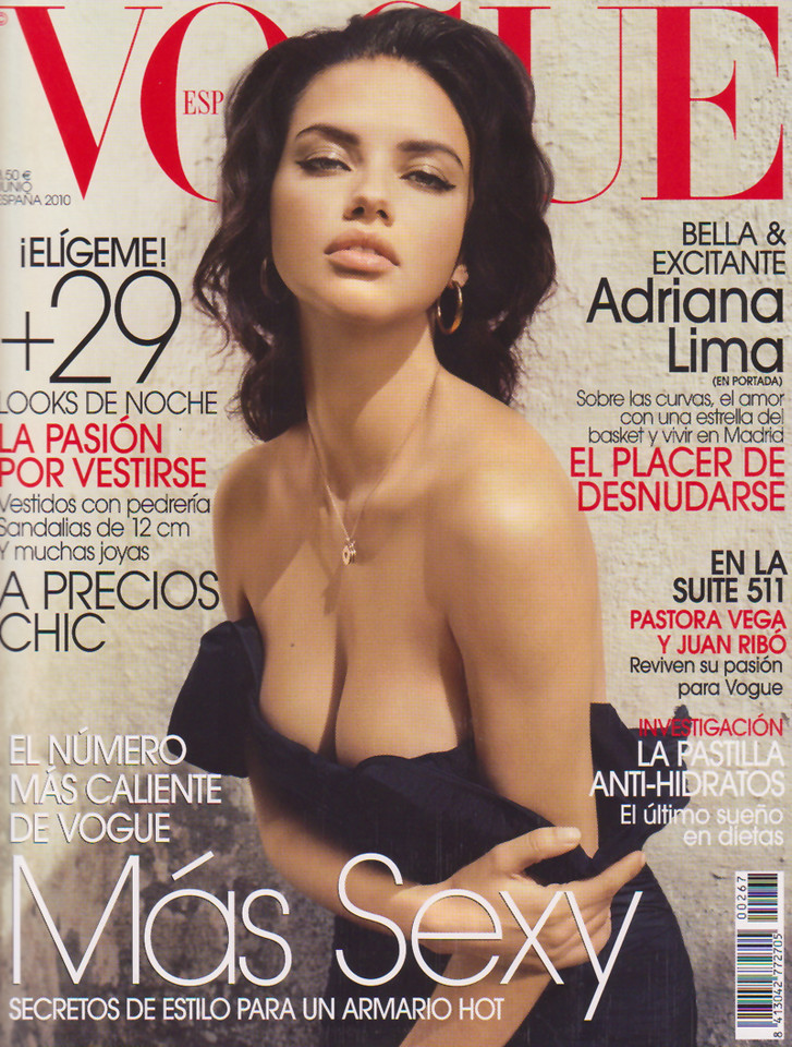 Adriana Lima w hiszpańskim Vogue'u