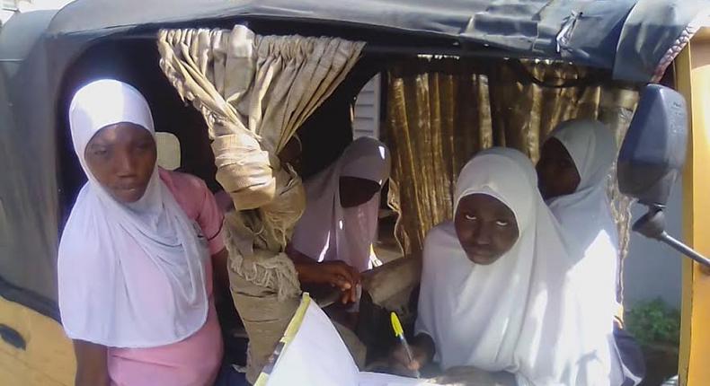 The five students suspended from Isolo Secondary School, Lagos.