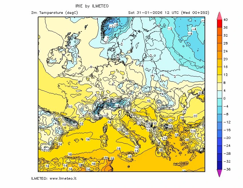 Mapa vremena za 31. januar