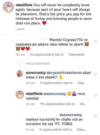 Maciej Szewczyk na Instagramie