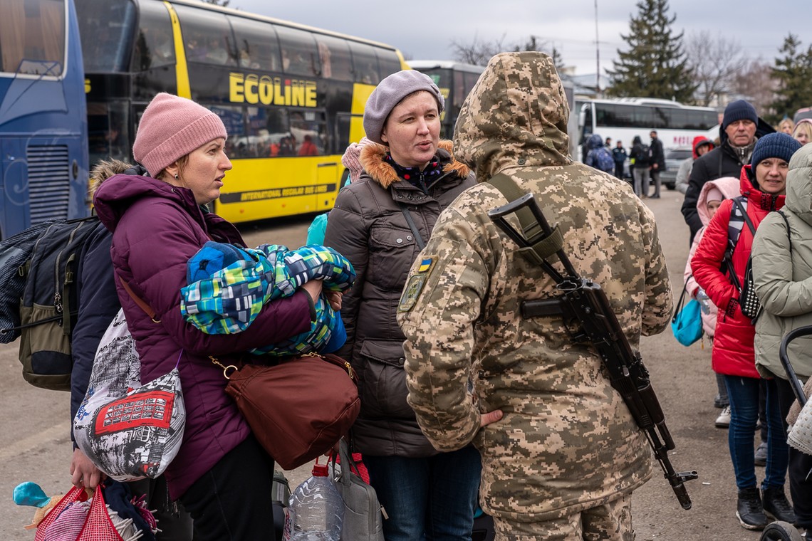 Ukraina. Tuż przy przejściu granicznym. 