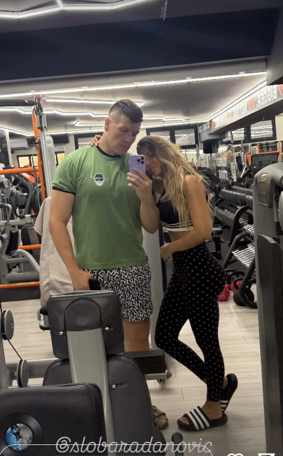 Sloba i Jelena Radanović u teretani