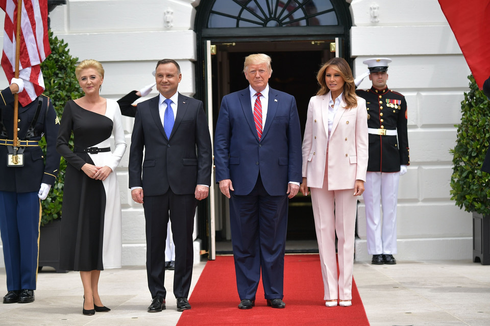 Agata Duda zachwyciła kreacją podczas spotkania z Trumpem