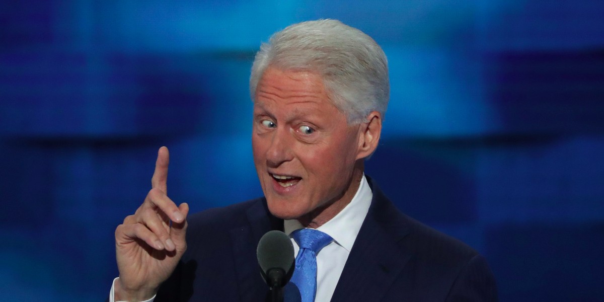 Bill Clinton at the Democratic National Convention.