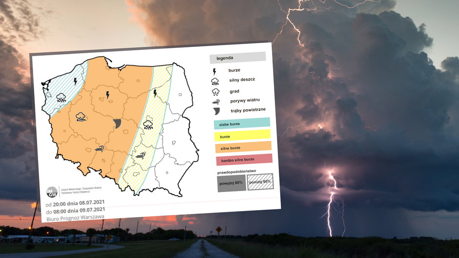 Pogoda. IMGW ostrzega: możliwe są nawałnice i trąby powietrzne
