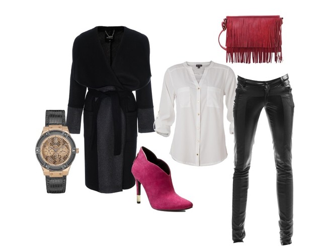 Jesienne STYLIZACJE z akcentami w różnych odcieniach różu