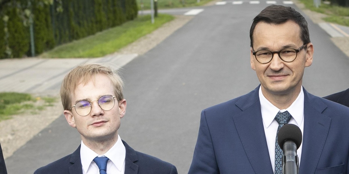 Piotr Patkowski  i premier Mateusz Morawiecki