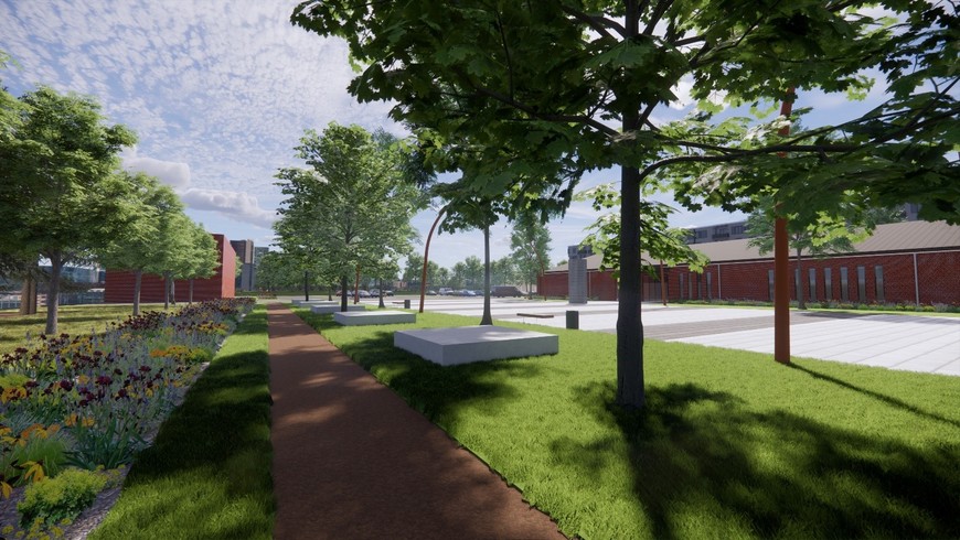 Przestrzeń przy zajezdni wzbogaci się o drzewa i krzewy