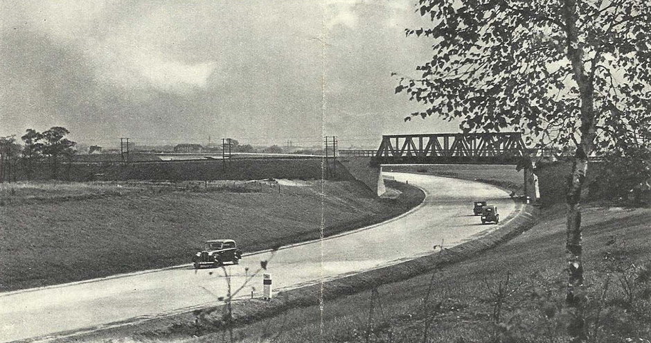 Wiadukt kolejowy nad DK88 w Gliwicach przed wojną