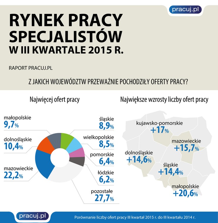 Z jakich województw pochodziły oferty pracy