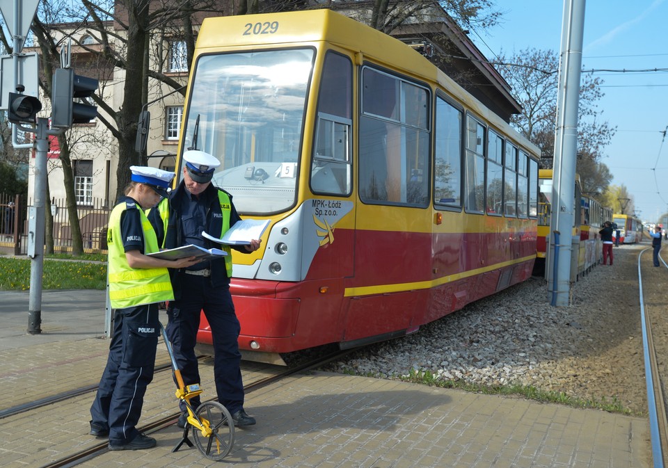 Zderzenie dwóch tramwajów w Łodzi