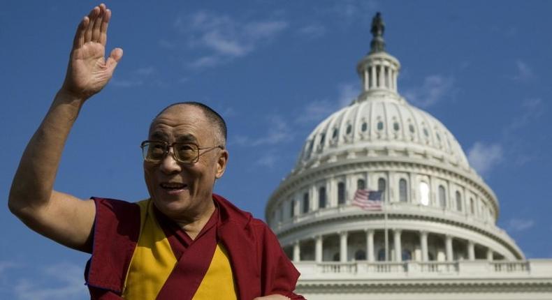 The Dalai Lama visits the Capitol in Washington, DC in 2007