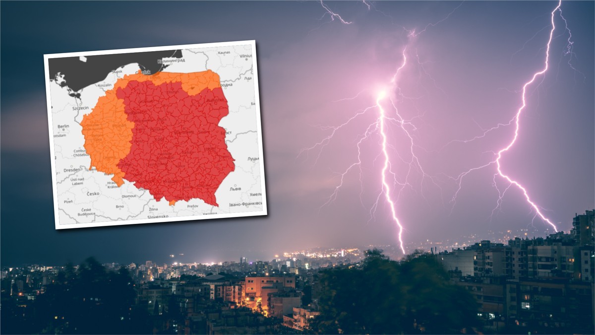 Początek tygodnia pod znakiem upałów i burz. Niemal cała Polska objęta alertem 3 stopnia