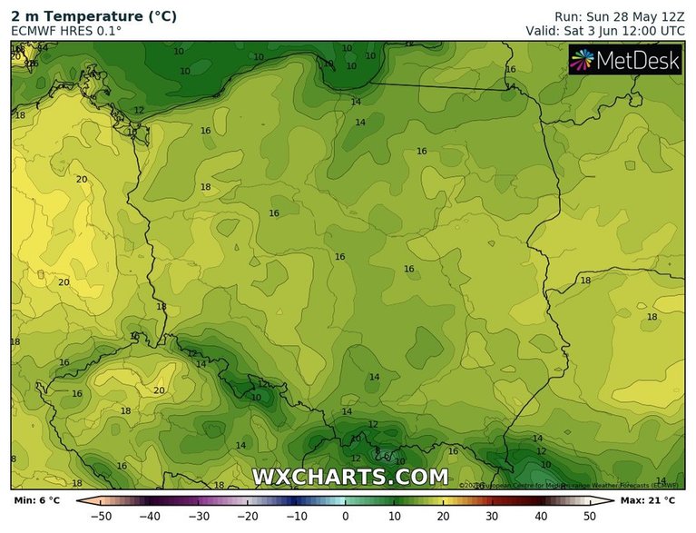 W weekend czeka nas duże ochłodzenie. Nawet w dzień słupki rtęci pokażą mniej niż 20 st. C, a nocami możliwe są przymrozki!