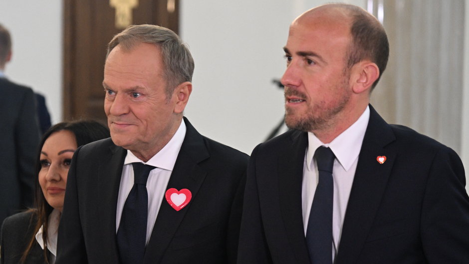 Przyszły premier Donald Tusk i przyszły minister aktywów państwowych, pochodzący ze Śląska, Borys Budka