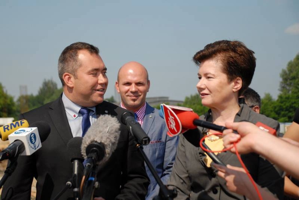 Jarosław Dąbrowski i Hanna Gronkiewicz-Waltz