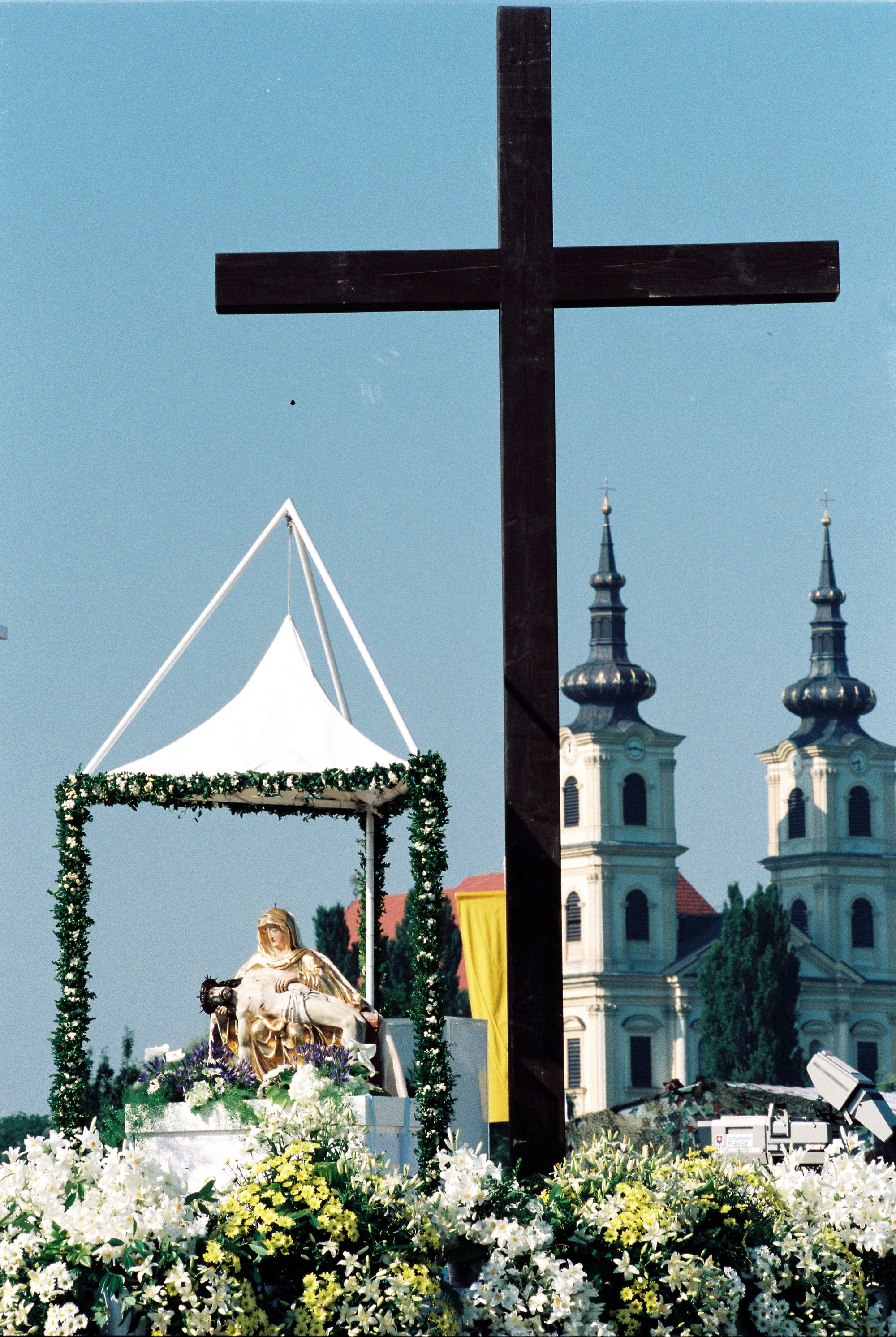 Pápež Ján Pavol II. na návšteve Slovenska v roku 1995.