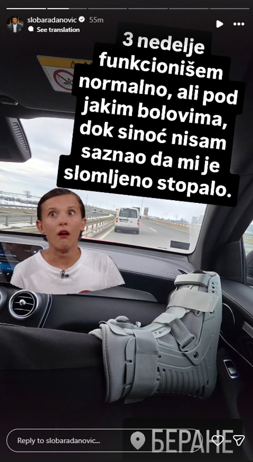Sloba Radanović polomio stopalo