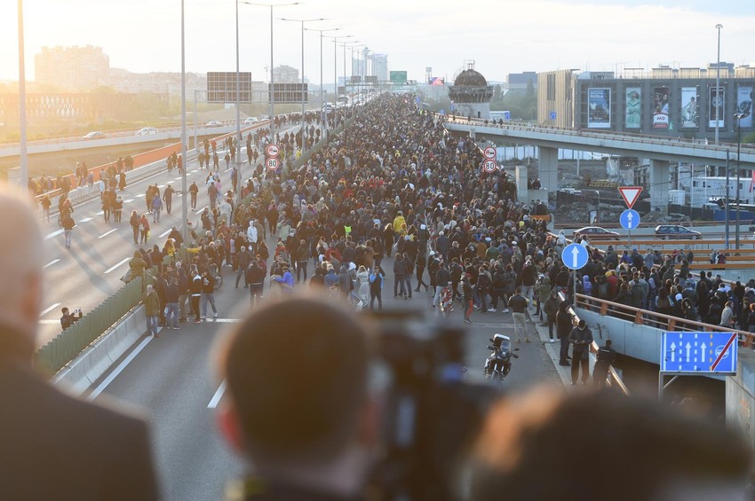 Protestna šetnja dela opozicije na Gazeli