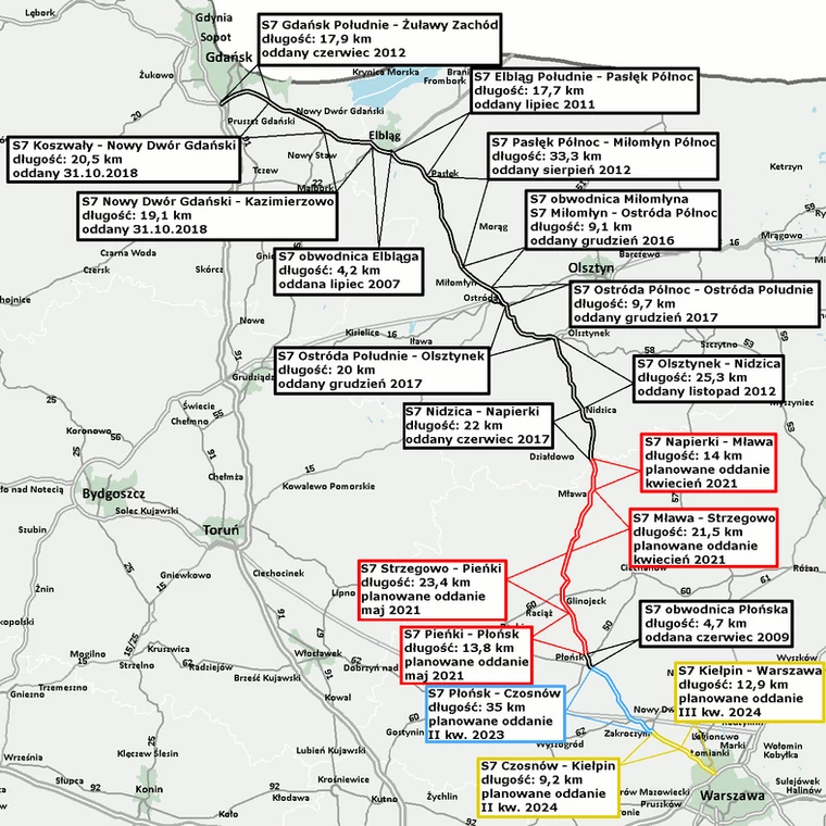 S7 Gdańsk - Warszawa