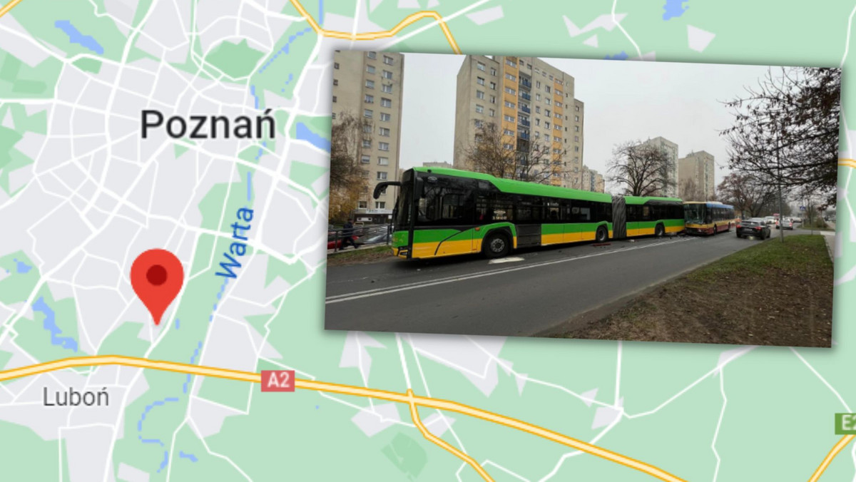 Do zderzenia dwóch autobusów oraz samochodu osobowego doszło na poznańskim Dębcu — informuje TVN24. Poszkodowane zostały cztery osoby, jednak ich życiu i zdrowiu nie zagraża niebezpieczeństwo.