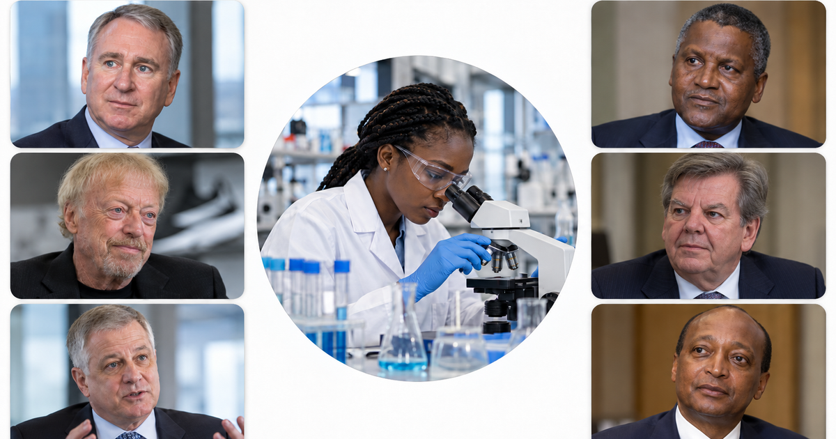 7 US multimillionaire donors gave $189 million to universities in 2026, far more than Africa’s 23 billionaires publicly gave to science and research