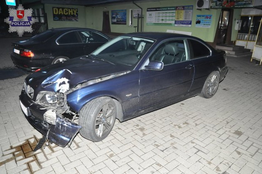 Driftował bmw przed komisariatem policji i skasował auto 