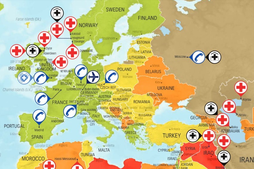 Stepen rizika označen je bojama: zelena je najbezbednija, a crvena najrizičnija