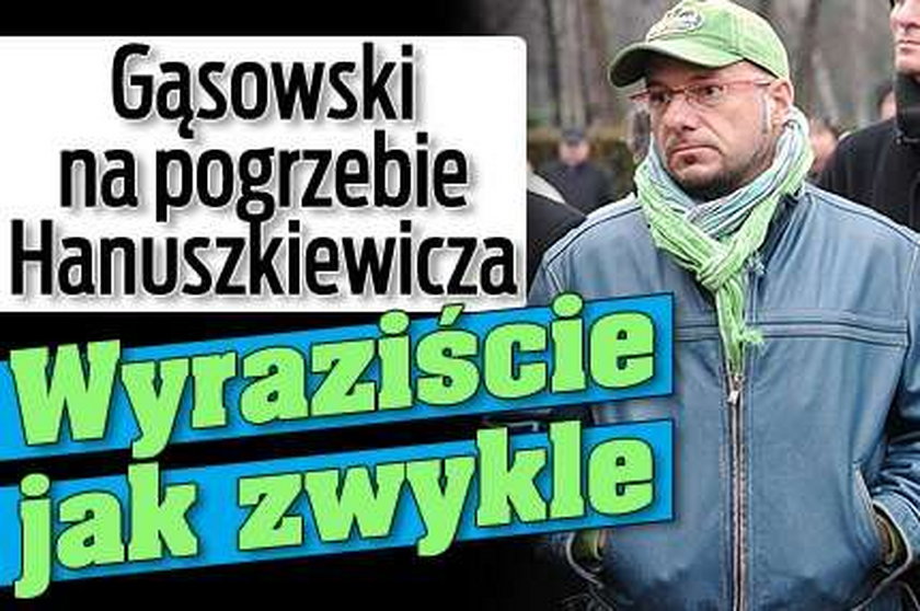 Gąsowski na pogrzebie Hanuszkiewicza. Wyraziście jak zwykle