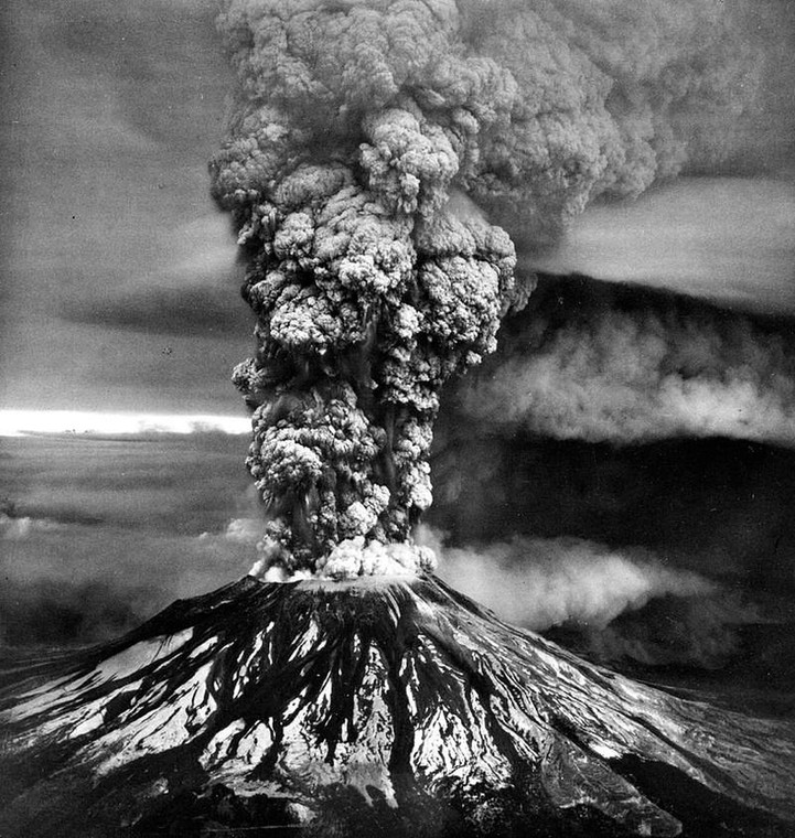 W 1980 r. spektakularnie wybuchł Mount St. Helens.