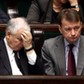 Prezes PiS Jarosław Kaczyński (L) i poseł PiS Mariusz Błaszczak (P)