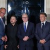 Fridrih Merc, Volodimir Zelenski, Kir Starmer i Emanuel Makron u Londonu 7. juna