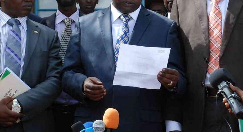 Samburu Governor Moses Lenolkulal during a past press briefing (Twitter)