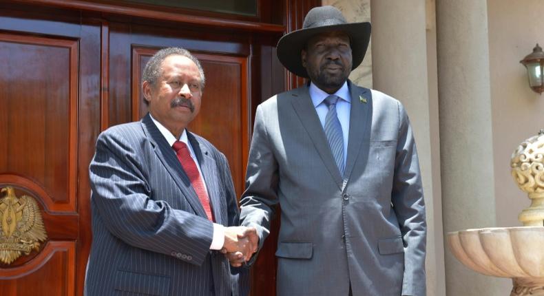 Sudan's new prime minister Abdalla Hamdok met with South Sudanese President Salva Kiir in Juba