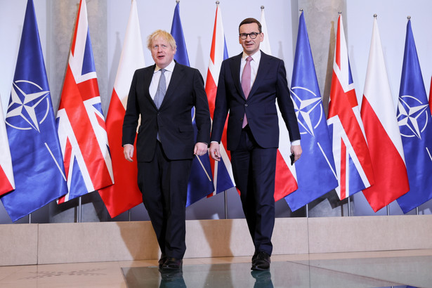 Boris Johnson i Mateusz Morawiecki