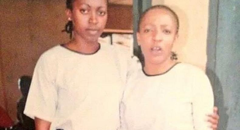 Kate Henshaw and Rita Nzelu as school girls in 'Unforgiven.'