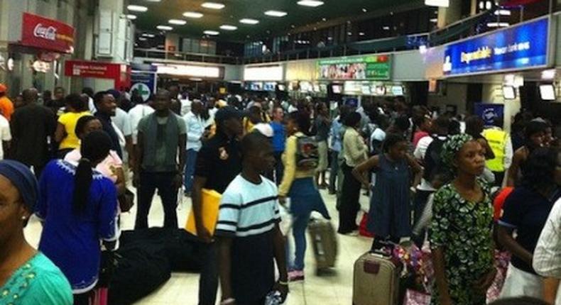 Passengers stranded at Lagos Airport (PM News)