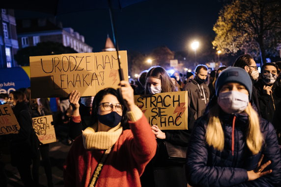 Protest przeciwko decyzji TK w Gdańsku